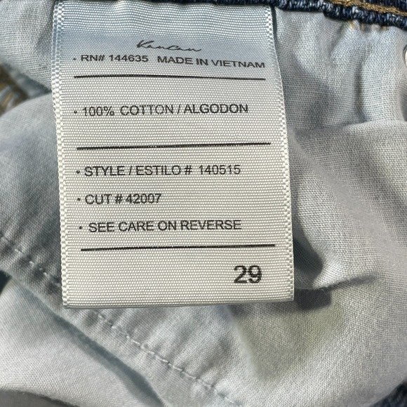 Kancan Jean Shorts Womens 29 Distressed Frayed Hem High Rise Button Fly Denim - Picture 8 of 9